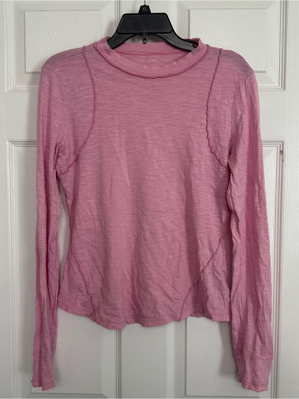 Pilcro Dusky Pink Long-Sleeve Crewneck Top